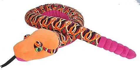 Tribal Orange Snake Stuffed Animal – 54 “