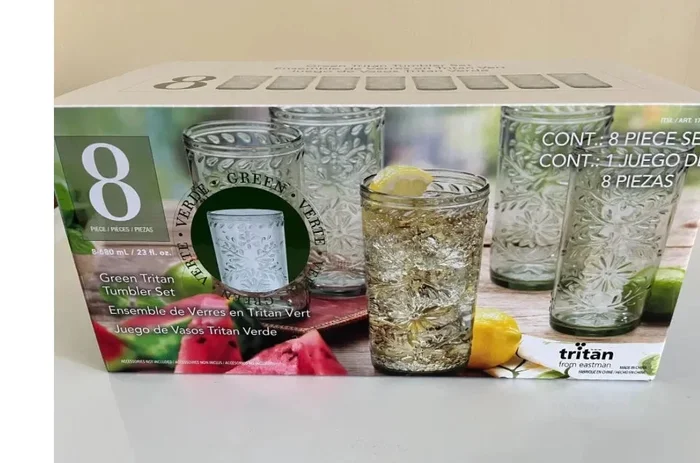 Tritan from Eastman Clear Tumbler Set, 23 Fl Oz, Set of 8