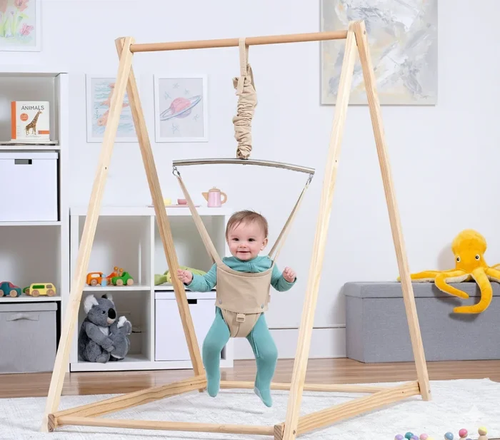 Tulip | Foldable Baby Bouncer – Beige