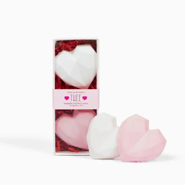 Twee Piece Of My Heart Handmade Sidewalk Chalk – Pink/White