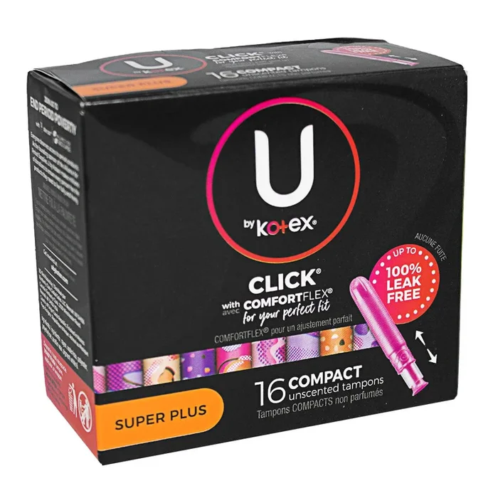 U By Kotex Click Compact Tampons Super Plus – Box of 16