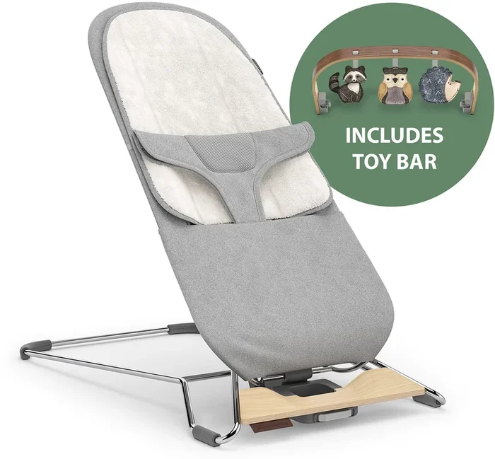 UPPAbaby Mira 2-in-1 Bouncer + Toy Bar Bundle – Stella / Forest Fun