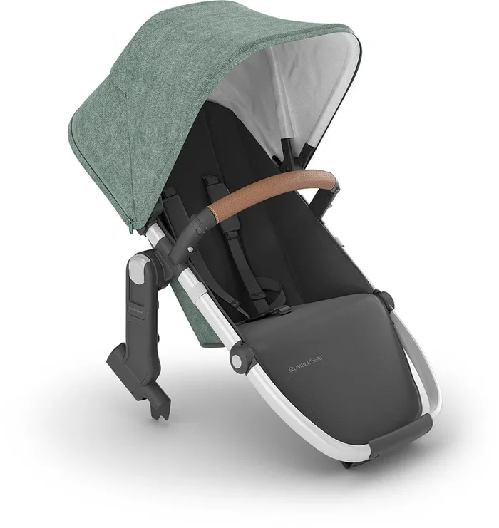 UPPAbaby RumbleSeat V2+ – Emmett (Green Melange / Silver Frame / Saddle Leather)