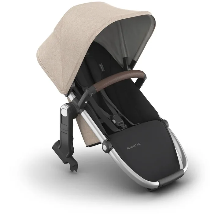 UPPAbaby RumbleSeat V3 – Declan (Oat Melange / Silver Frame / Chestnut Leather)