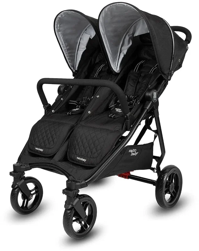 Valco Slim Twin Side By Side Double Stroller – Licorice