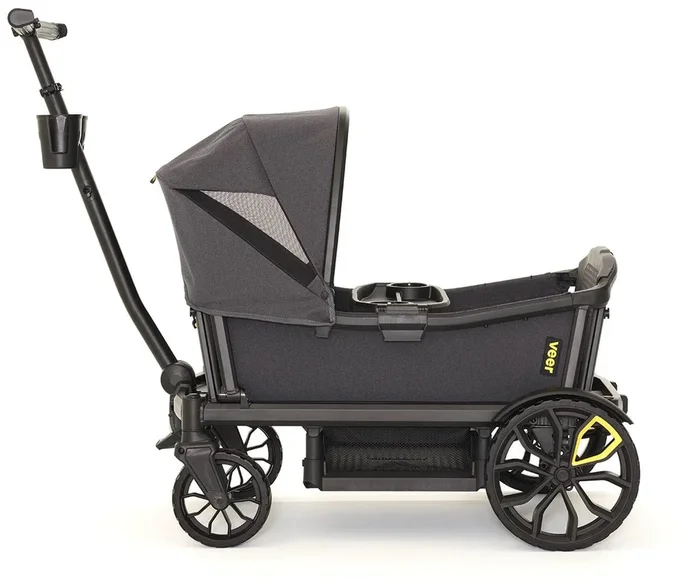 Veer All-Terrain Cruiser XL (4 Seater) Stroller Wagon + Canopy Bundle – Grey