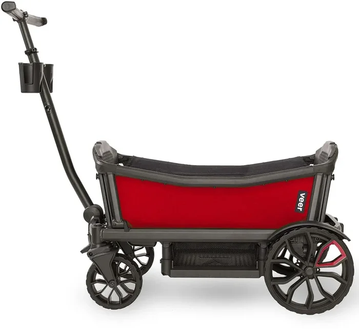 Veer Cruiser (2 Seater) Stroller Wagon Bundle – Pele Red