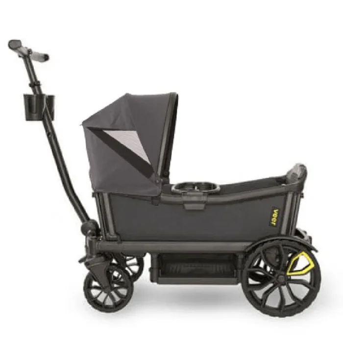 Veer Cruiser (2 Seater) Stroller Wagon + Canopy Bundle – Grey/Grey