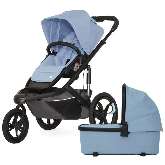 Veer Switch&Jog Luxe Stroller with Neoprene Kit + Bassinet Bundle – Blue Beryl
