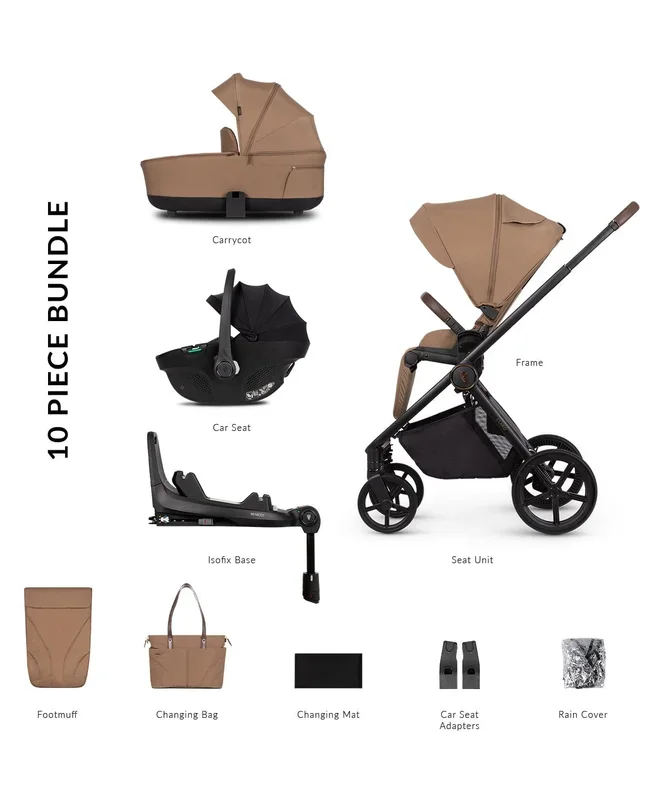 Venicci Claro 4in1 (Tiago) Travel System – Caramel/Black