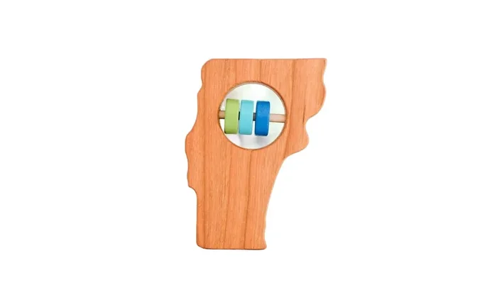 Vermont State Wooden Baby Rattle™