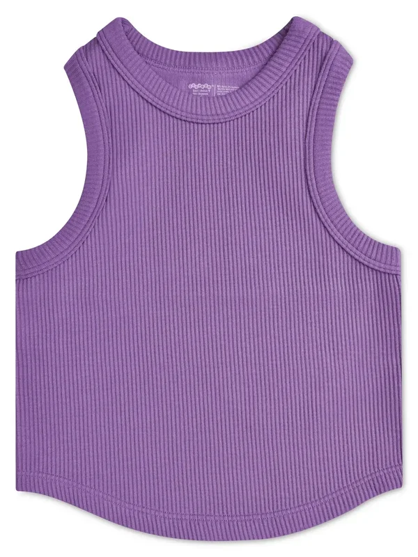 Vivid Violet Ribbed Tank Top