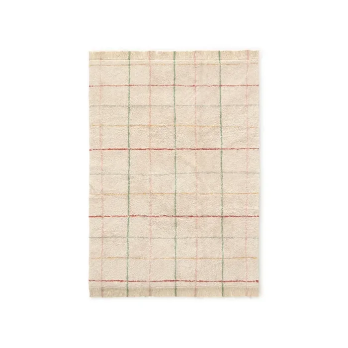 Washable Rug Coloured Lines