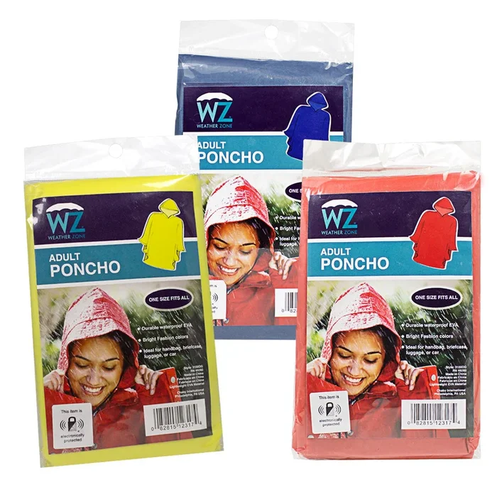 Weather Station Adult Poncho – Assorted Colors