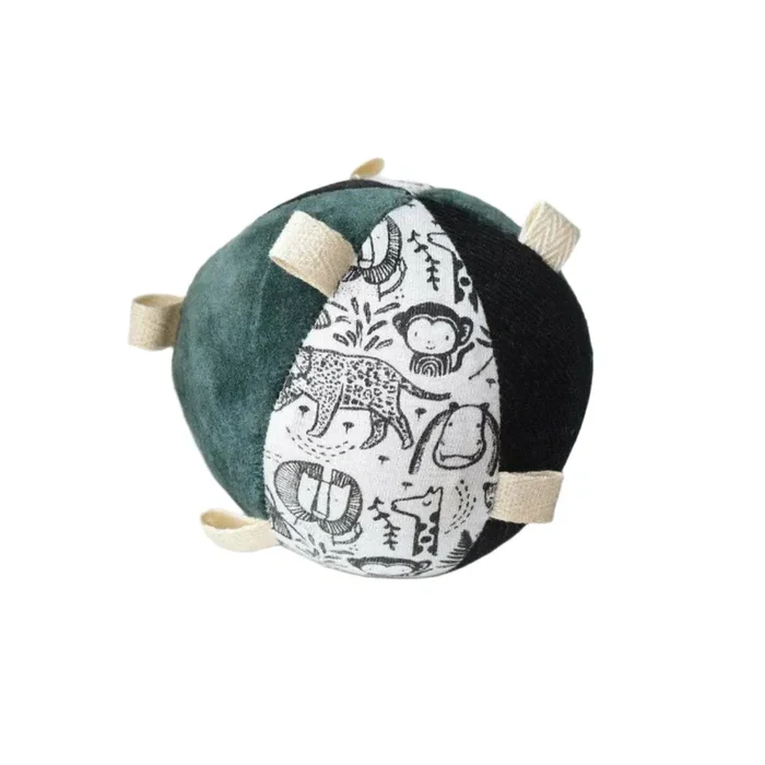 Wee Gallery Taggy Ball w/Rattle: Wild