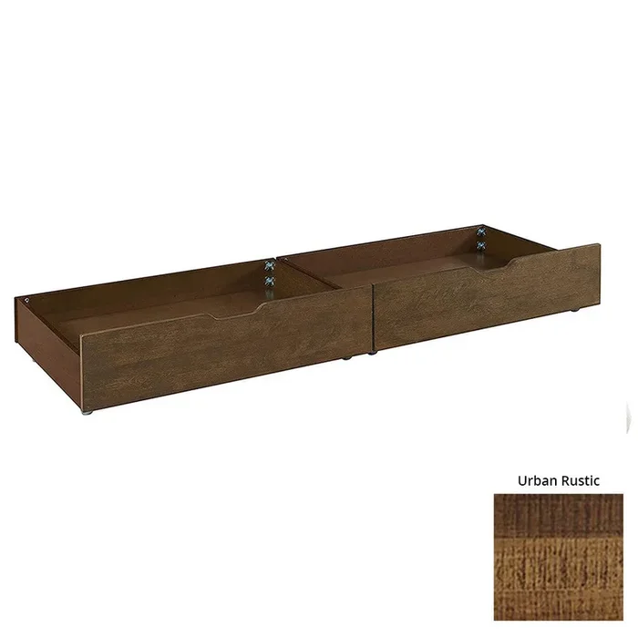 Westwood Urban Rustic Youth Under Bed Storage Drawer (2) In Brushed Wheat