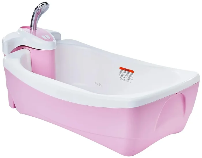 Whirlpool Bubbling Spa & Shower – Pink Checkers