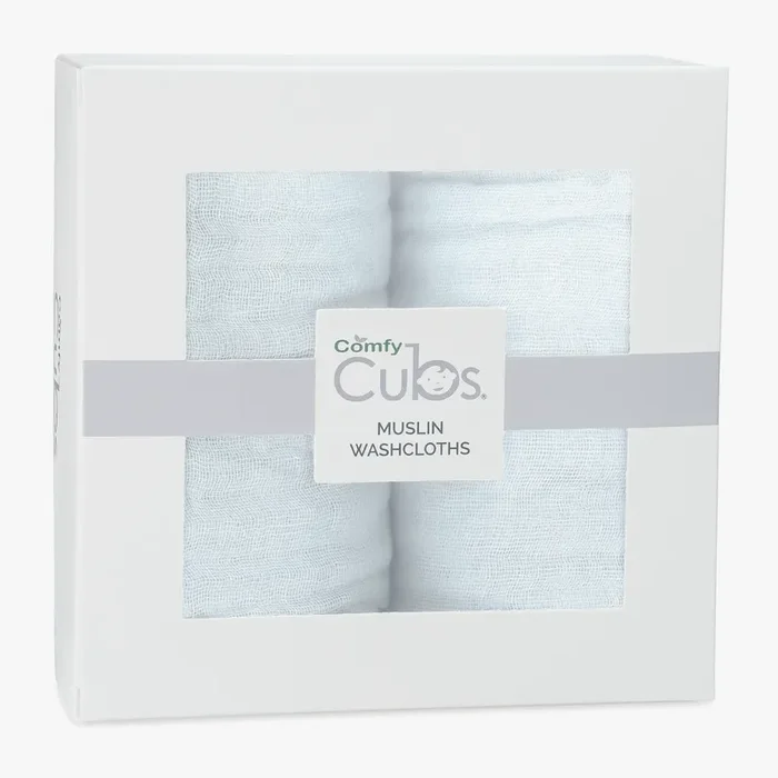 White Muslin Washcloth Set