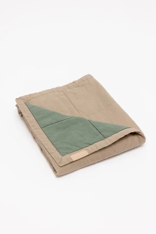 WildBird Linen Quilted Blanket – Desert Lark/Acadian