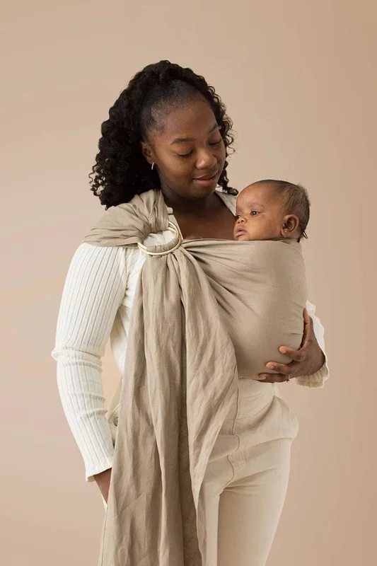 WildBird Linen Ring Sling, Standard (74″) – Desert Lark / Gold