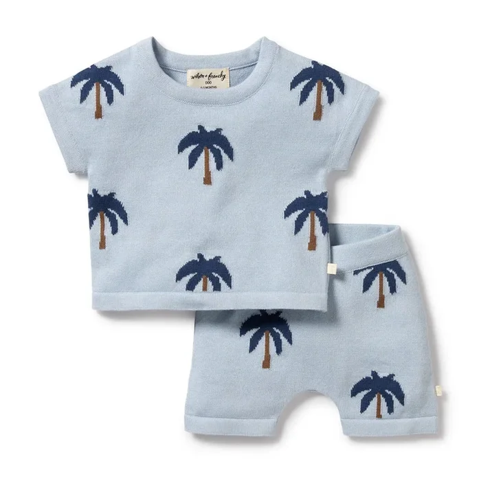 Wilson & Frenchy Little Palm Organic Knitted Set