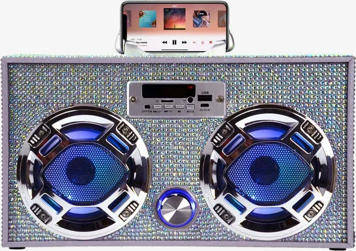 Wireless Express Iridescent Bling Boom Box