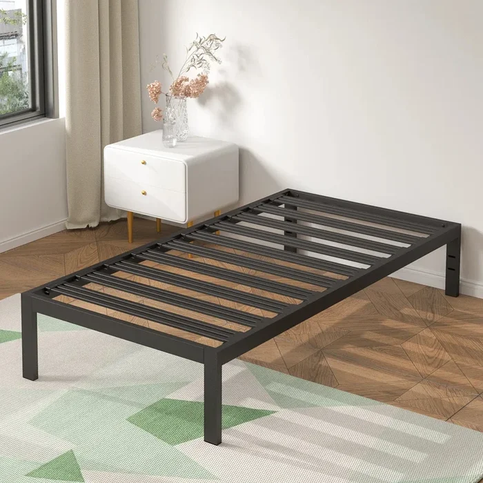 Witherington 14” Heavy Duty Bed Frame – Black – Extra-long Twin