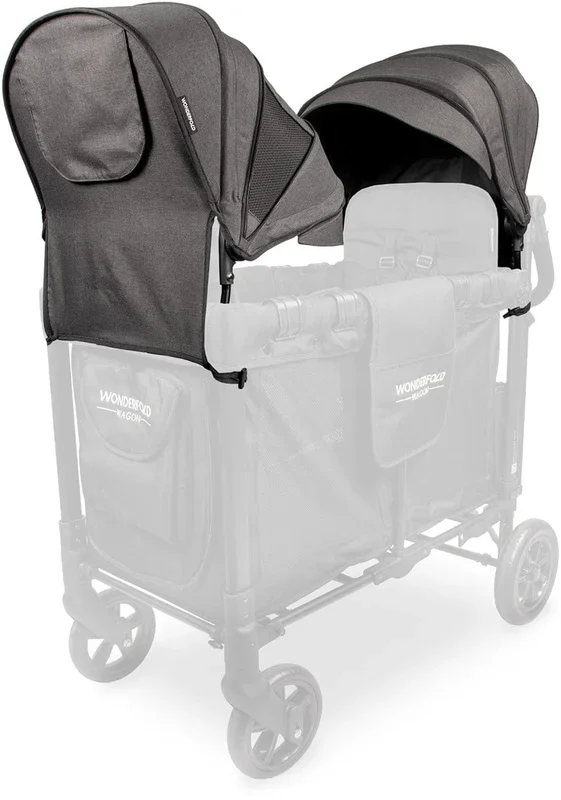 WonderFold W2 Original Retractable Stroller Canopy – 2 Pack