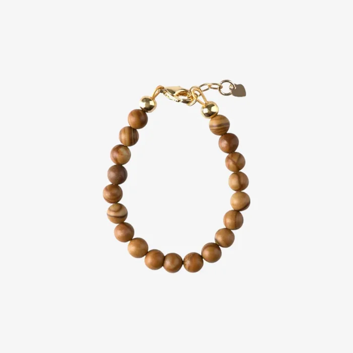 WOOD GRAIN STONE BEADS – Wood