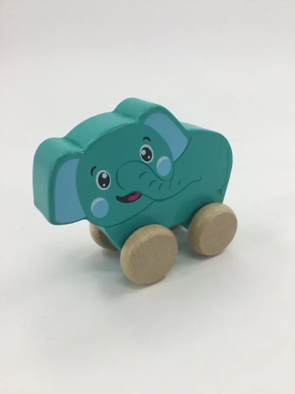 Wooden Rolling Elephant