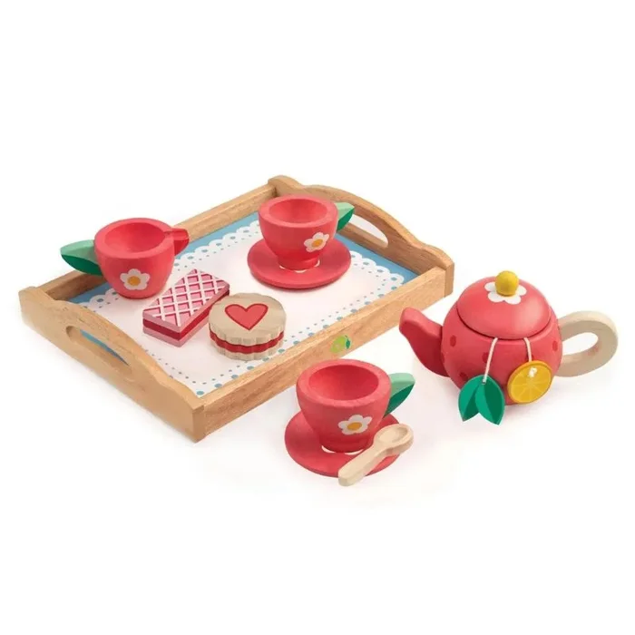 Wooden Tea Tray Set