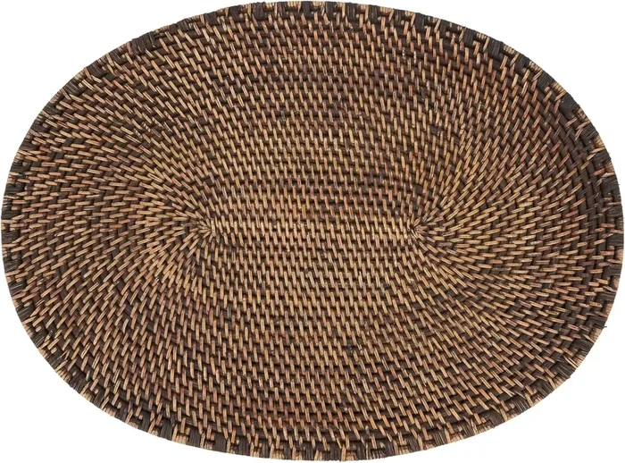 Woven Rattan Placemats – Brown