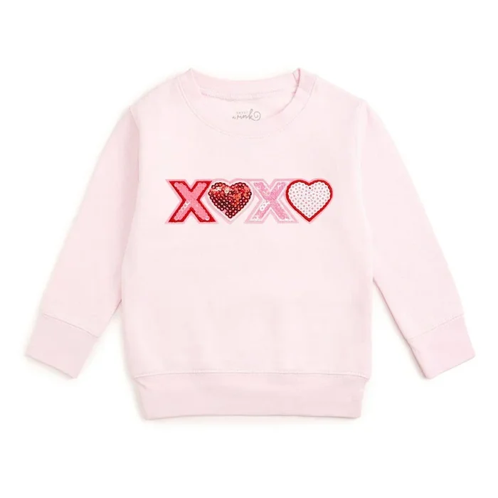 XOXO Sequin Patch Valentine’s Day Sweatshirt