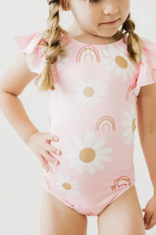 You Are My Sunshine S/s Flutter Sleeve Leotard