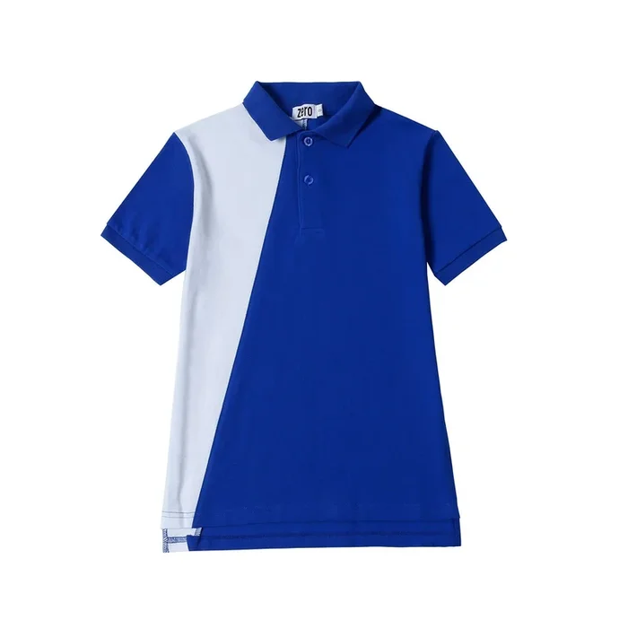 Zero By Bon Bon Royal Blue Split Polo
