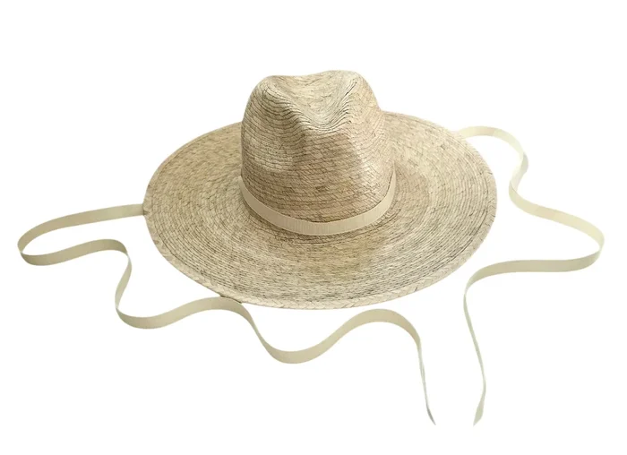 Zinnia Sun Hat – Long & Thin Ivory Grosgrain Ribbon