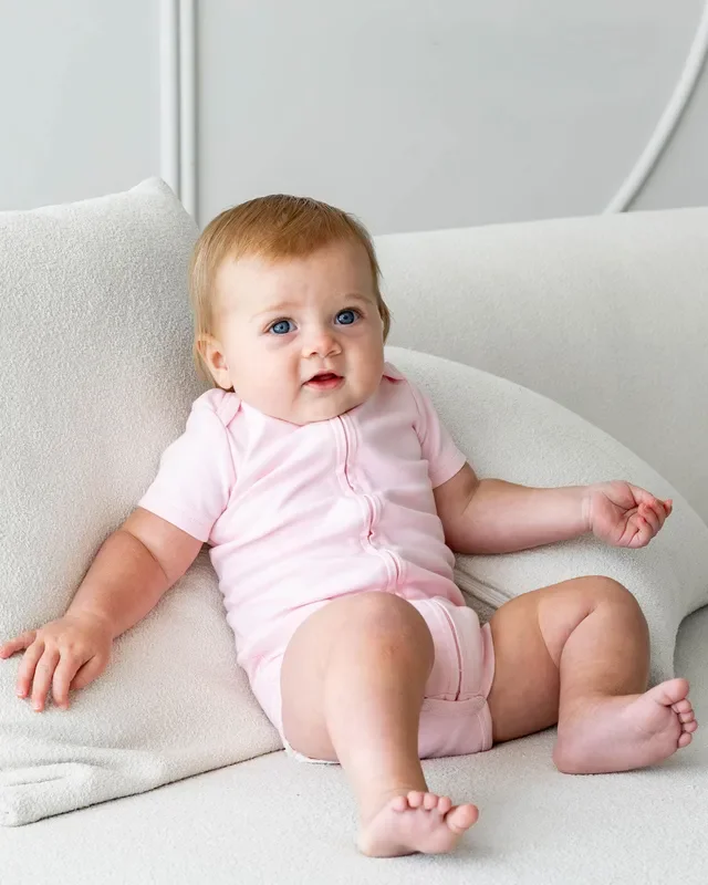 Zipper Bodysuit In Blush