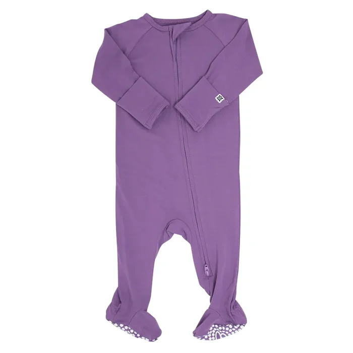 Zipper Footie – Grape Jelly