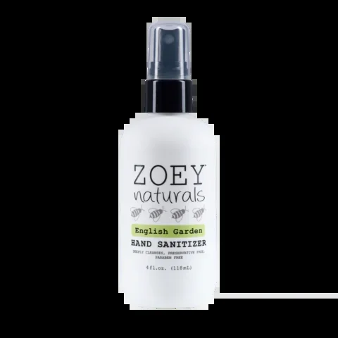 Zoey Naturals English Garden Hand Sanitizer 4oz.