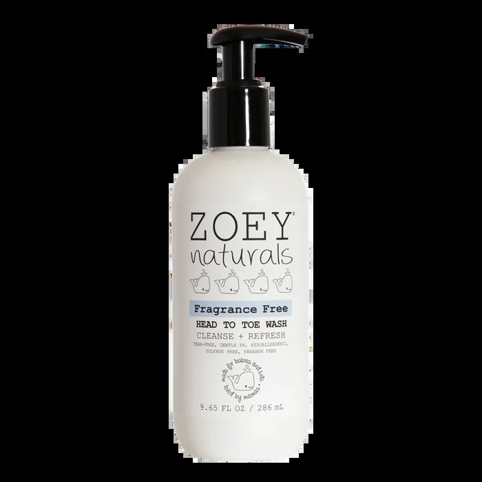 Zoey Naturals Fragrance Free Head To Toe Wash