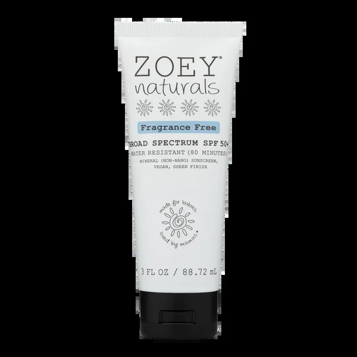 Zoey Naturals SPF 50+ Sheer Finish Mineral Sunscreen 3oz