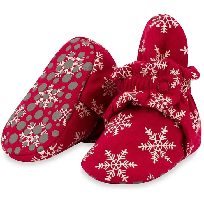 Zutano Cotton Gripper Booties | Snowflake