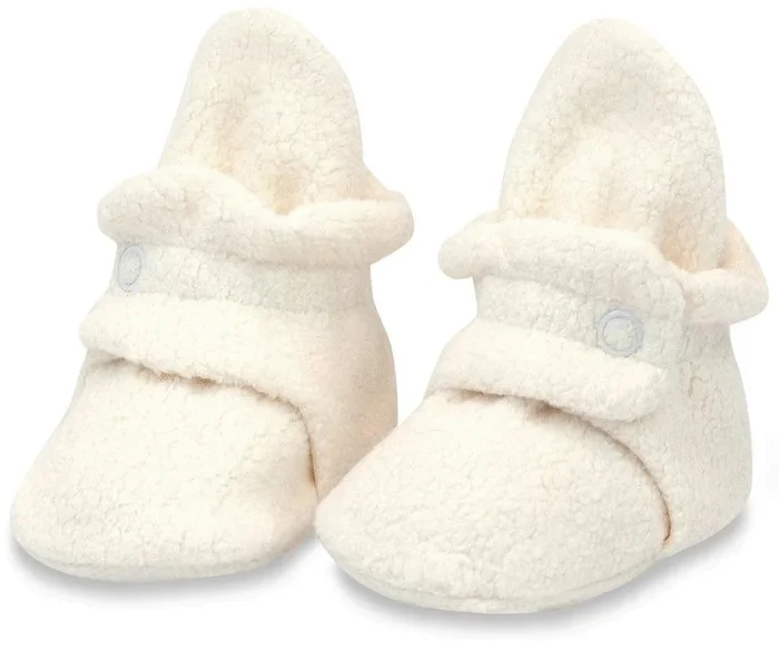 Zutano Cozie Fleece Baby Bootie – Cream, 6m
