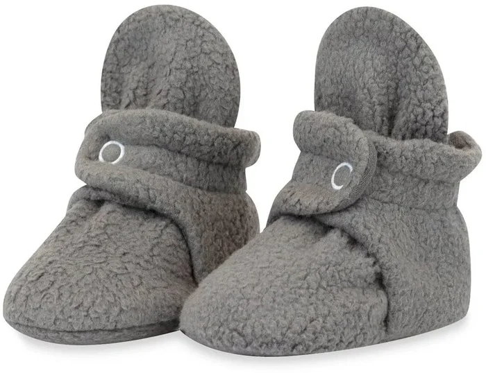 Zutano Cozie Fleece Baby Bootie – Gray, 3m