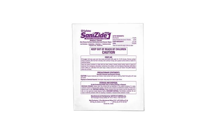 zzDISCONTINUED – Safetec Sani-Zide Pro Wipe (Individually wrapped)